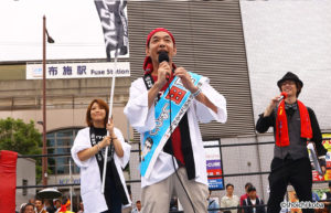 野崎の民がやってきましたよ。選挙中の東大阪市に選挙スタイルで乗り込んできました。次回 野崎プロレスは2020年5月4日開催です